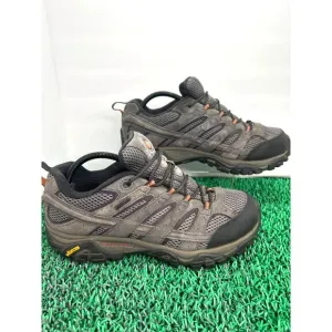 Merrell Mens Moab 2 Waterproof Hiking Shoes 10 Gray Black Mesh Suede Vibram Sole