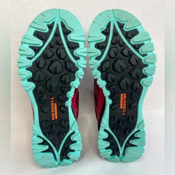 Merrell Women’s Capra Bolt Low WP Hiking Shoes Pink Blue Size 7