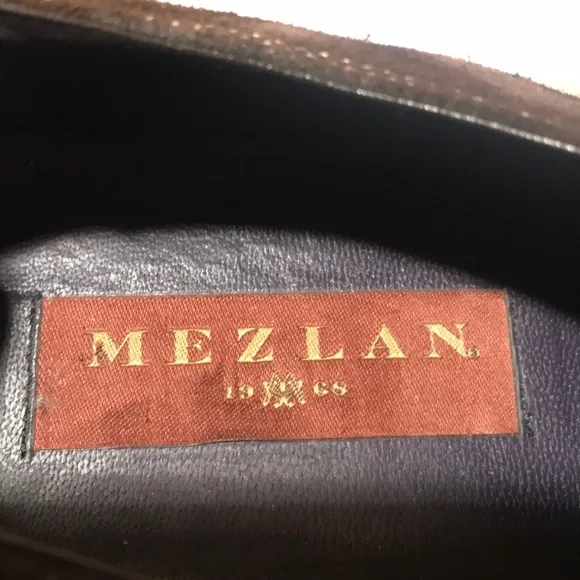 MEZLAND Quality Tu-Toned Brown &amp; Beige Suede Shoes
