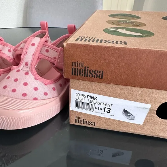 Mini Melissa, Mel Basic Print tennis shoes, Size 13