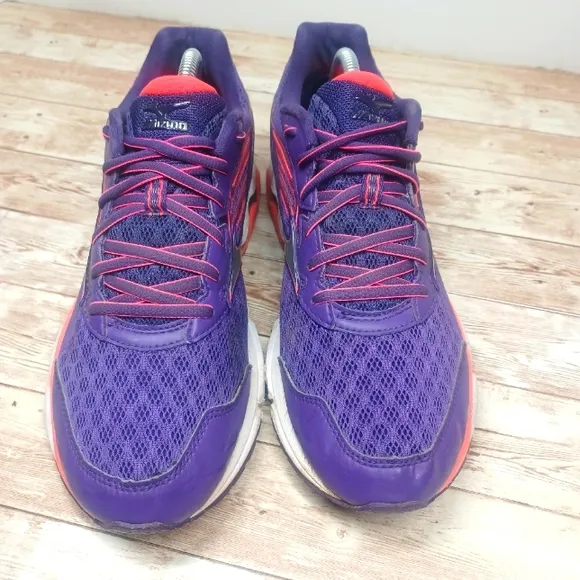Mizuno Wave Inspire 12 Running Sneakers Tennis Shoes Purple Neon Pink Size 11