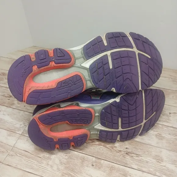 Mizuno Wave Inspire 12 Running Sneakers Tennis Shoes Purple Neon Pink Size 11
