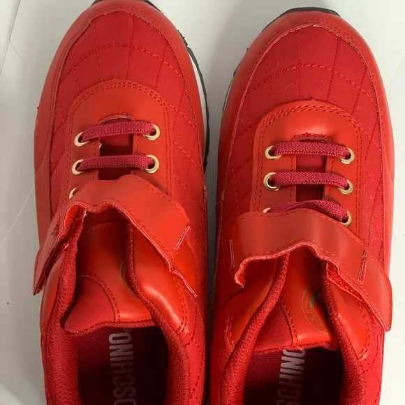 Monchino Red sneakers tennis shoes Size 5 - New -