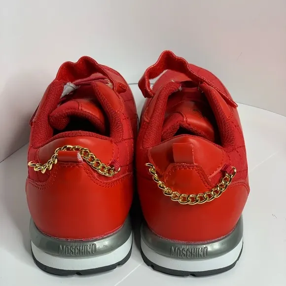 Monchino Red sneakers tennis shoes Size 5 - New -