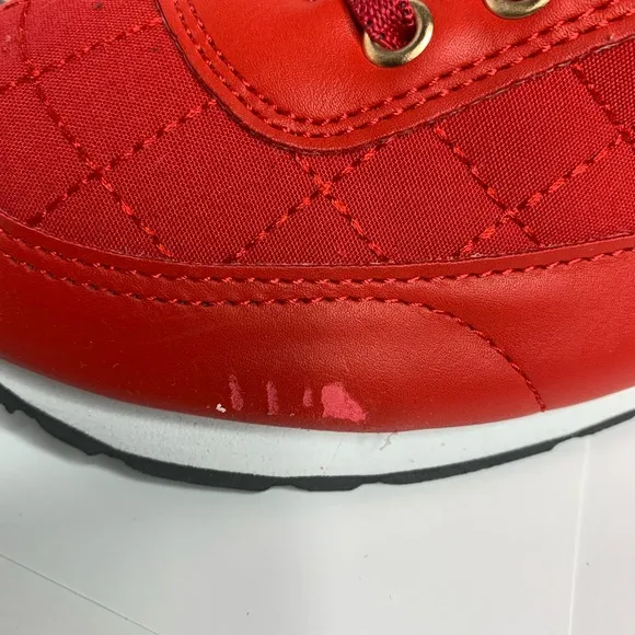 Monchino Red sneakers tennis shoes Size 5 - New -