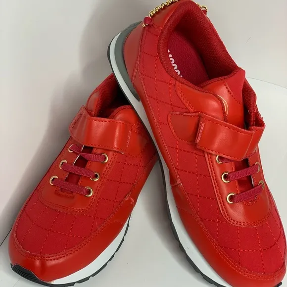 Monchino Red sneakers tennis shoes Size 5 - New -