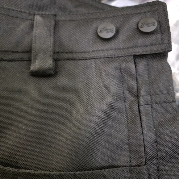 Motorcycle Pants 5 Pkt Black Sz 36 Inseam 32 Snaps/ Zip From Shoes To Waist NWT