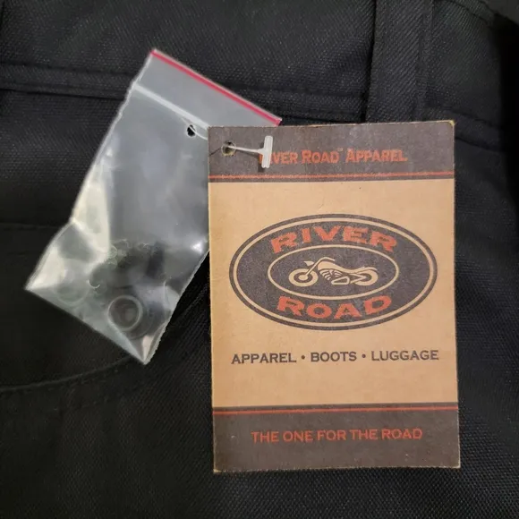 Motorcycle Pants 5 Pkt Black Sz 36 Inseam 32 Snaps/ Zip From Shoes To Waist NWT