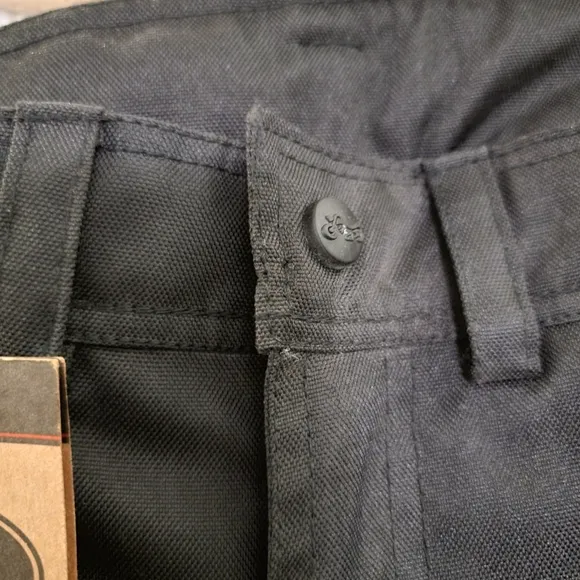 Motorcycle Pants 5 Pkt Black Sz 36 Inseam 32 Snaps/ Zip From Shoes To Waist NWT