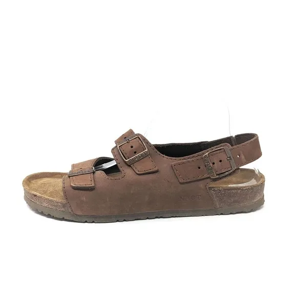 Naot Shoes Mens 14 Sandals Brown Leather Strap Slingback Open Toe Comfort