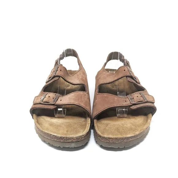 Naot Shoes Mens 14 Sandals Brown Leather Strap Slingback Open Toe Comfort