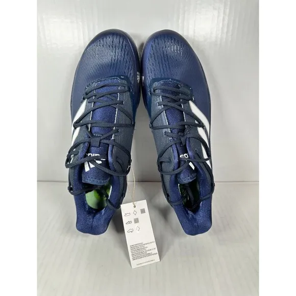 NEW adidas Adizero Afterburner 8 Baseball Cleats Navy Blue Mens Size 8.5 H00978