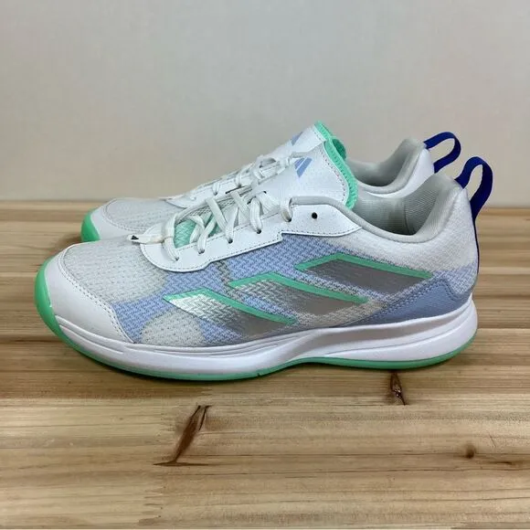 NEW Adidas Avaflash Low Tennis Shoes womens 9 cloud white silver pulse mint