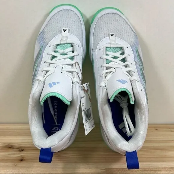 NEW Adidas Avaflash Low Tennis Shoes womens 9 cloud white silver pulse mint