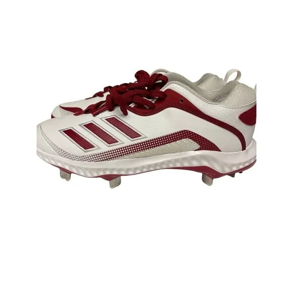 NEW! Adidas ICON Bounce Louisville Cardinals White Red Cleats Shoes Size 7
