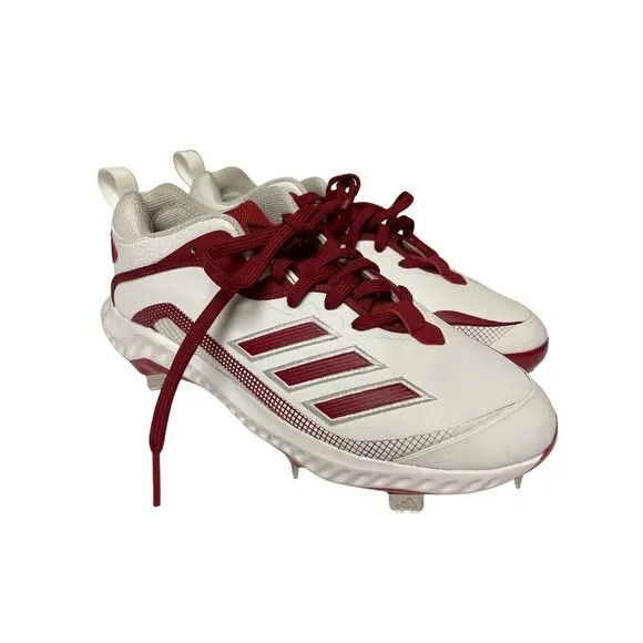 NEW! Adidas ICON Bounce Louisville Cardinals White Red Cleats Shoes Size 7