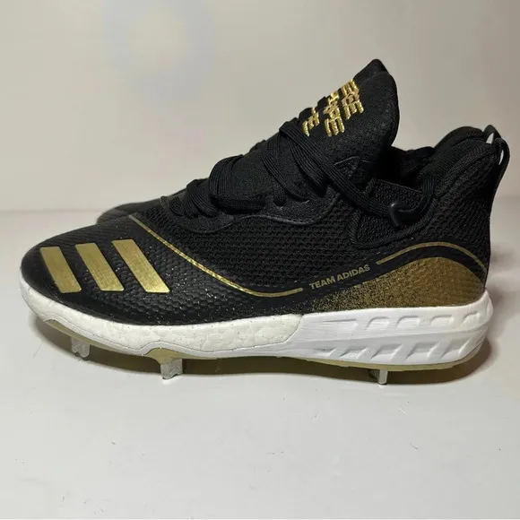 NEW Adidas Icon V Baseball Cleats Black Gold G28237 Size M 9 NWOB (238 Box 27)