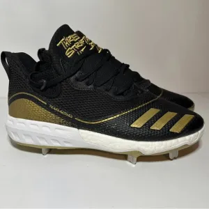 NEW Adidas Icon V Baseball Cleats Black Gold G28237 Size M 9 NWOB (238 Box 27)