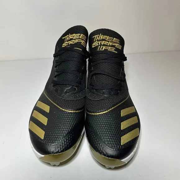 NEW Adidas Icon V Baseball Cleats Black Gold G28237 Size M 9 NWOB (238 Box 27)