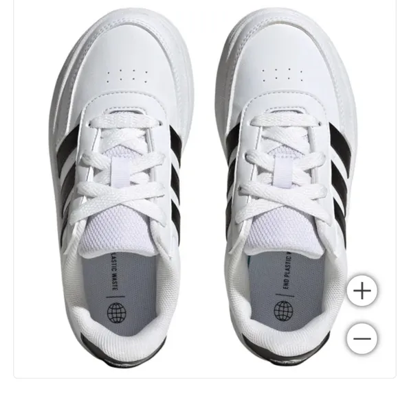 NEW adidas Kids' Breaknet Shoe White Tennis Shoes Sneakers