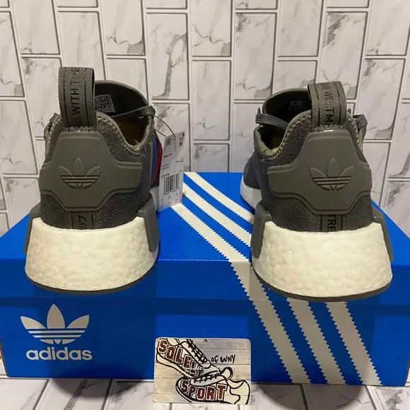 New Adidas NMD R1 Ultra Boost Running Training Gym Shoes Blue Red Grey White 12