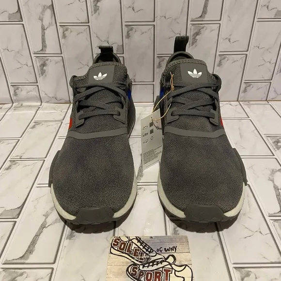 New Adidas NMD R1 Ultra Boost Running Training Gym Shoes Blue Red Grey White 12