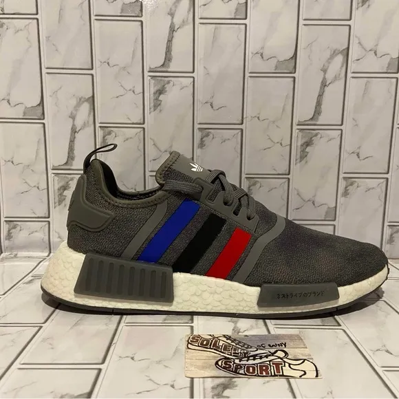New Adidas NMD R1 Ultra Boost Running Training Gym Shoes Blue Red Grey White 12