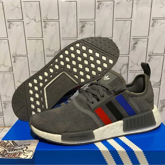 New Adidas NMD R1 Ultra Boost Running Training Gym Shoes Blue Red Grey White 12