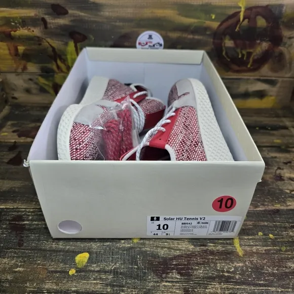 NEW‎ Adidas Pharrell Solar HU Tennis V2 Men's Shoes Red Size 9, 10, 11 BB9542