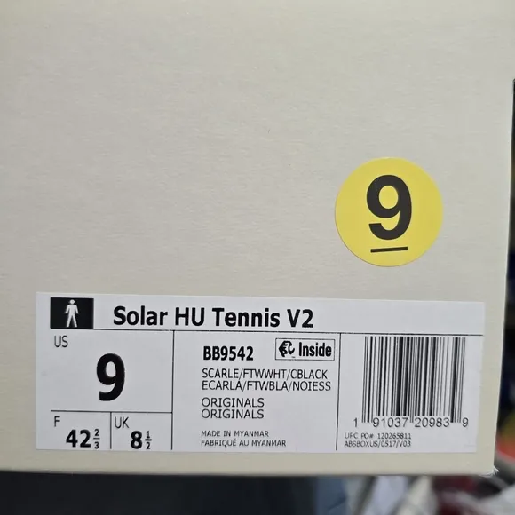 NEW‎ Adidas Pharrell Solar HU Tennis V2 Men's Shoes Red Size 9, 10, 11 BB9542