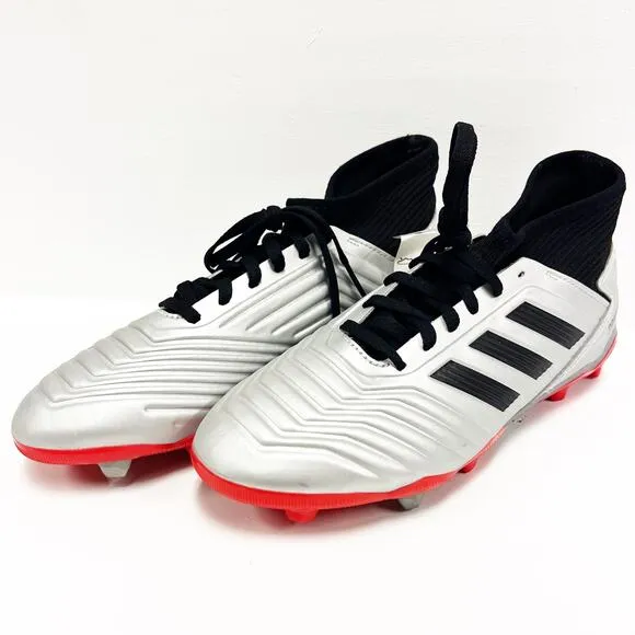 NEW Adidas Predator 19.3 FG Silver Kids Jr Soccer Cleats Shoes Size 5.5