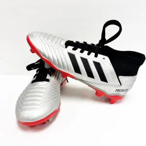 NEW Adidas Predator 19.3 FG Silver Kids Jr Soccer Cleats Shoes Size 5.5