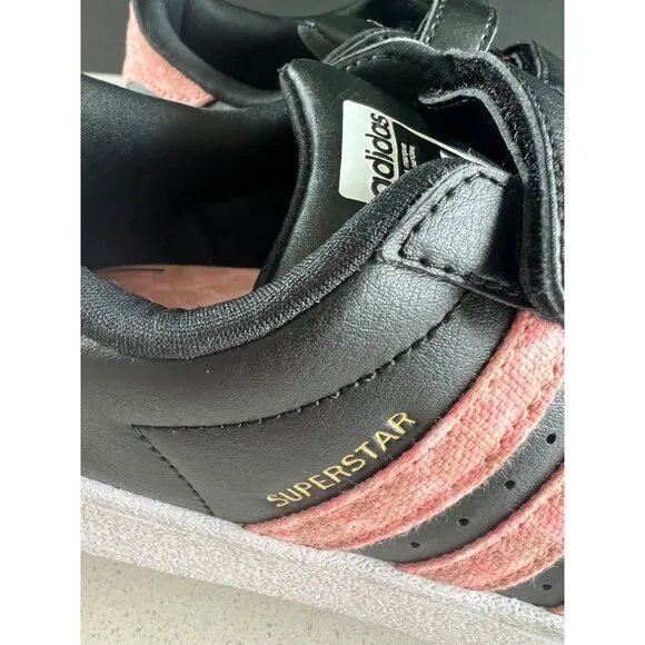 NEW ADIDAS SUPERSTAR COMFORT CLOSURE SHOES KIDS GIRL PINK SIZE 1