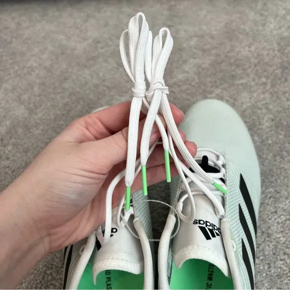 New Adidas The Road Unisex Cycling Shoes White Beam Green Men’s 7.5 Women’s 9