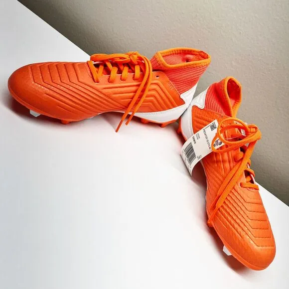 NEW Adidas Womens Predator 19.3 FG Soccer Cleats Coral/White Shoes Size 5