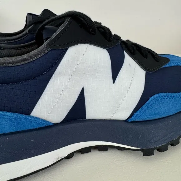 New Balance 327 FIGS Blue and White Athletic Shoes