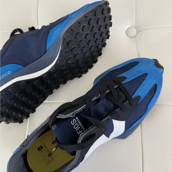 New Balance 327 FIGS Blue and White Athletic Shoes