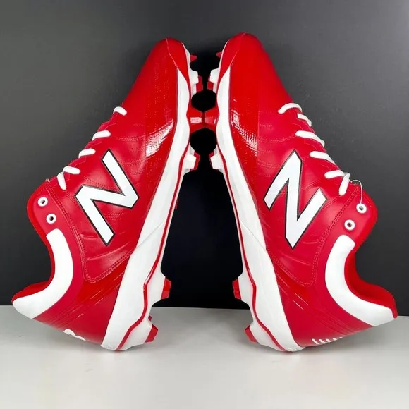 New Balance 4040 V5 Men's Size 15 2E Molded Baseball Cleats Shoes Red PL4040R5