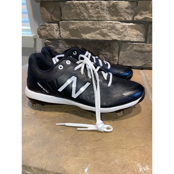 New Balance 4040v5 Mens Size 8 Baseball Cleats Metal Black Shoes L4040BK5