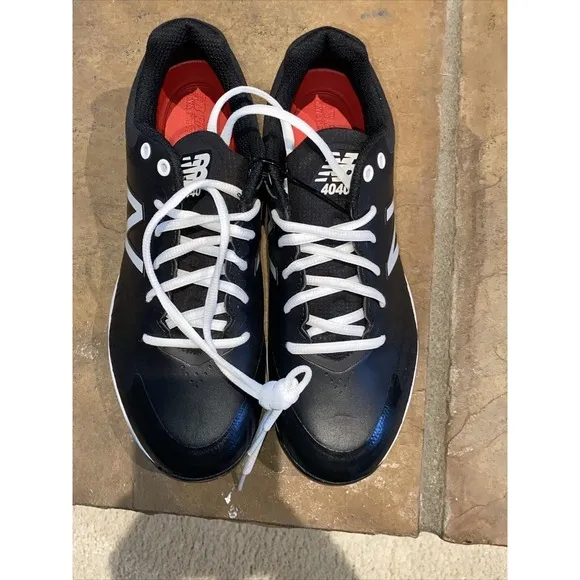 New Balance 4040v5 Mens Size 8 Baseball Cleats Metal Black Shoes L4040BK5
