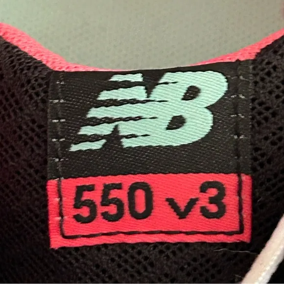 New Balance 550 v3 Black &amp; Pink Tennis Shoes Size 8.5 EUC