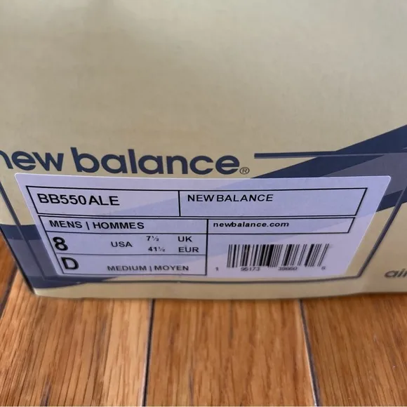 New Balance 550 x ALD Aime Leon Dore White Grey Tennis Shoes BB550ALE Men's Sz 8