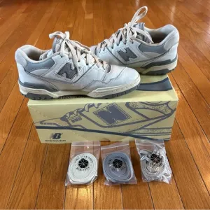 New Balance 550 x ALD Aime Leon Dore White Grey Tennis Shoes BB550ALE Men's Sz 8