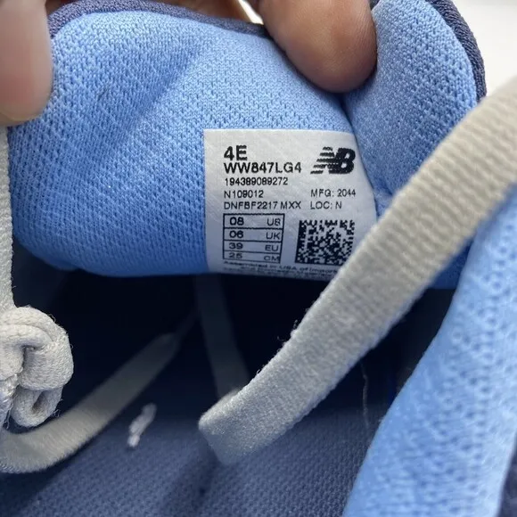 New Balance 847 V4 Women's Size 8 Blue/Grey Tennis Shoes (WW847LG4)