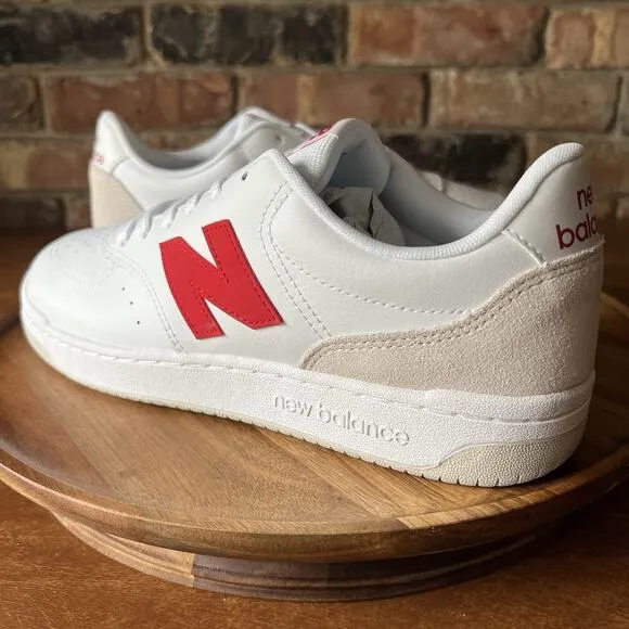 New Balance BB80 Men’s Sneakers BB80RTB White Red Shoes Sneaker Size 11
