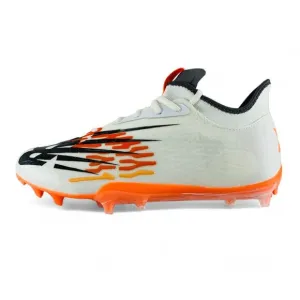 New Balance Burn X3 White Orange Cleats Men's Lacrosse Cleats BURNXLO3