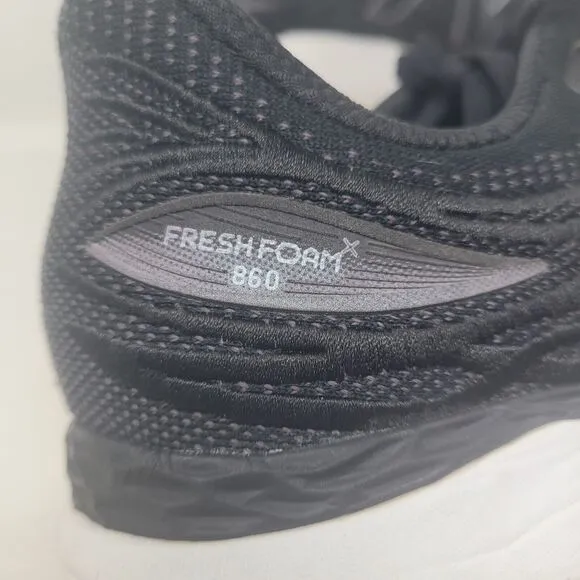 New Balance Fresh Foam X 860v12 Mens 10.5 B Shoes Running Black White M860M12