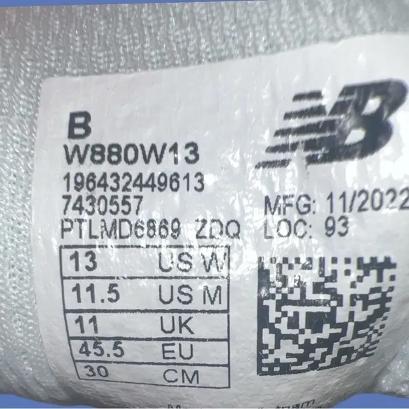 NEW BALANCE FRESH FOAM X #W880W13 RUNNING SHOES | White/Grey | NEW/NWOB👟🩶🩶👟