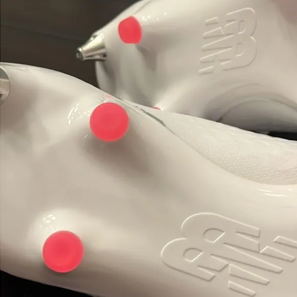 New Balance Furon V6  SG Soccer Cleats shoes White/Pink MSF1SP65 Mens size 13