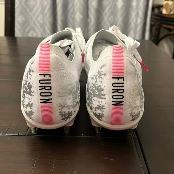 New Balance Furon V6  SG Soccer Cleats shoes White/Pink MSF1SP65 Mens size 13